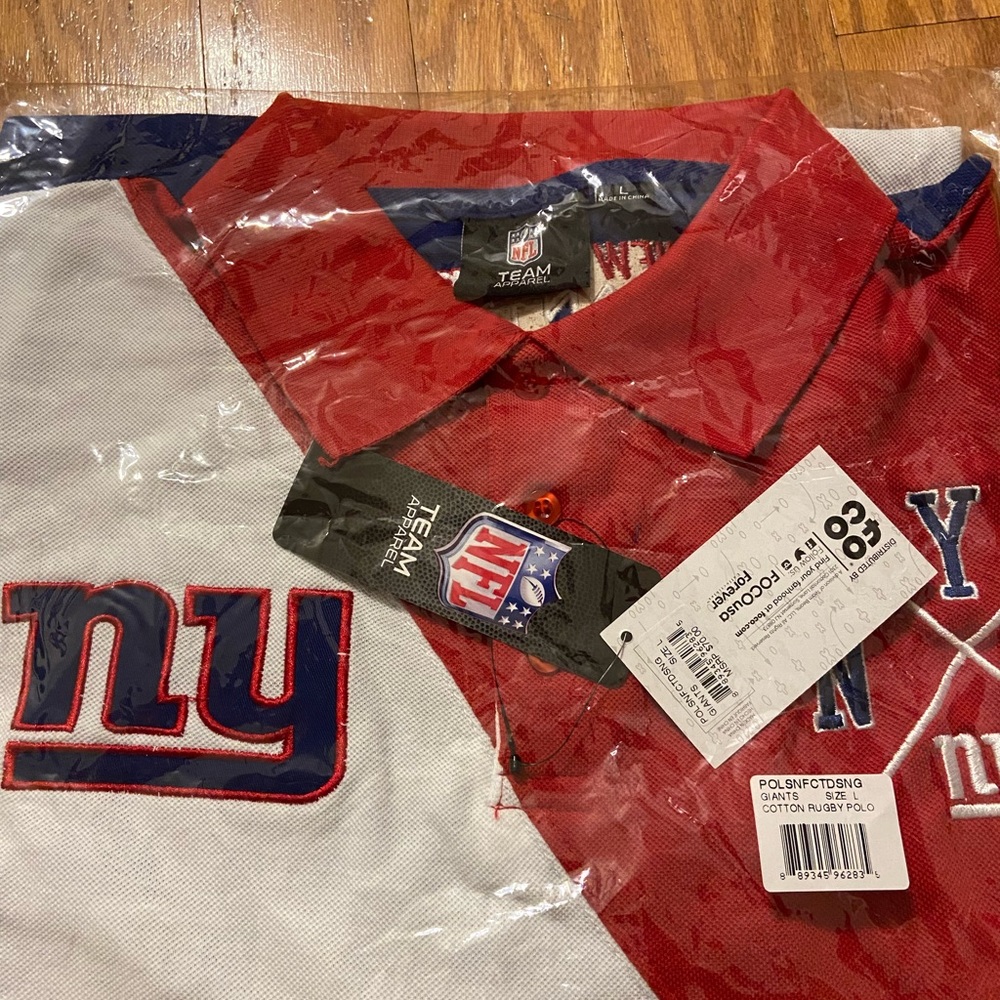 NEW YORK GIANTS COTTON RUGBY POLO DIAGONAL STRIPE
